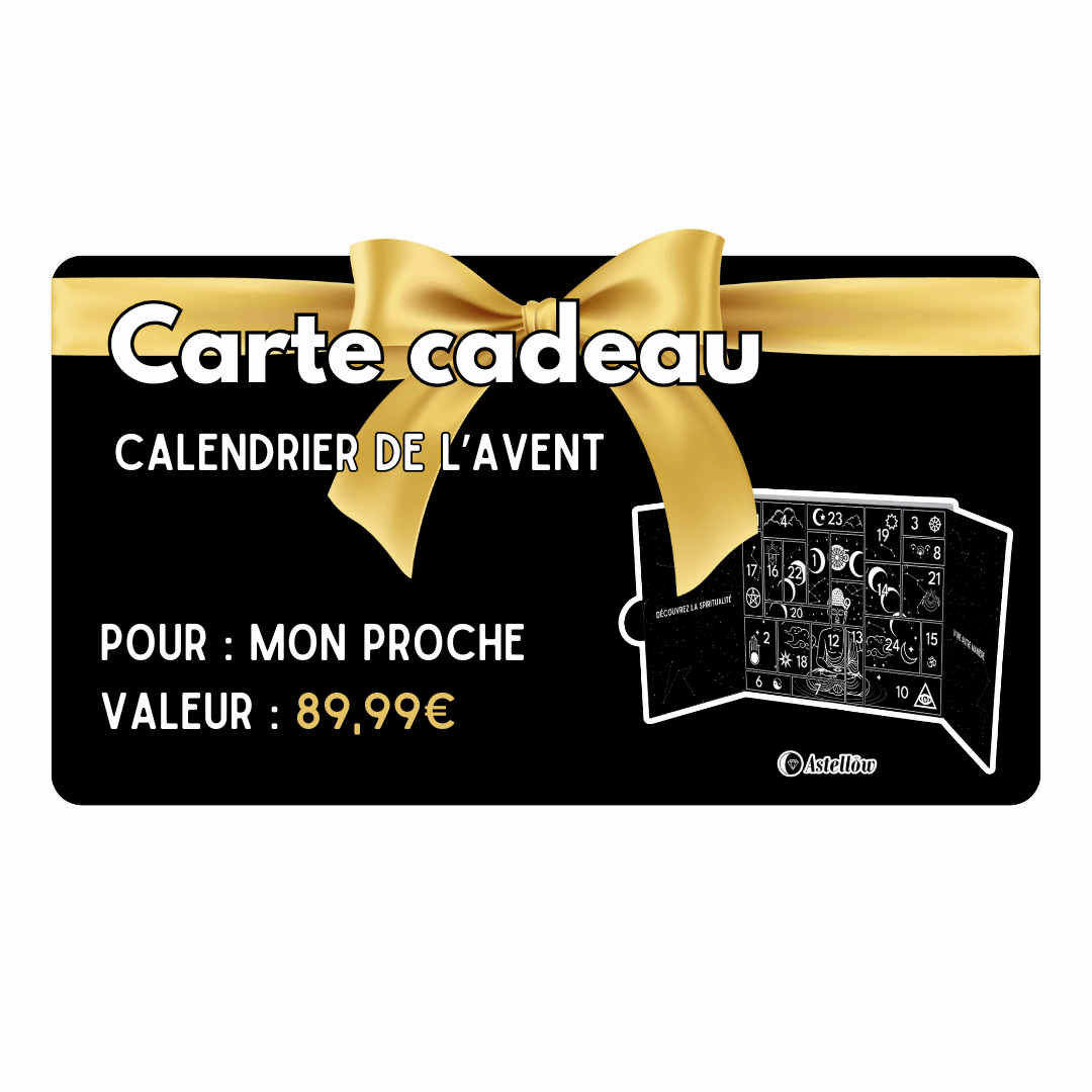 Carte cadeau calendrier de l'Avent