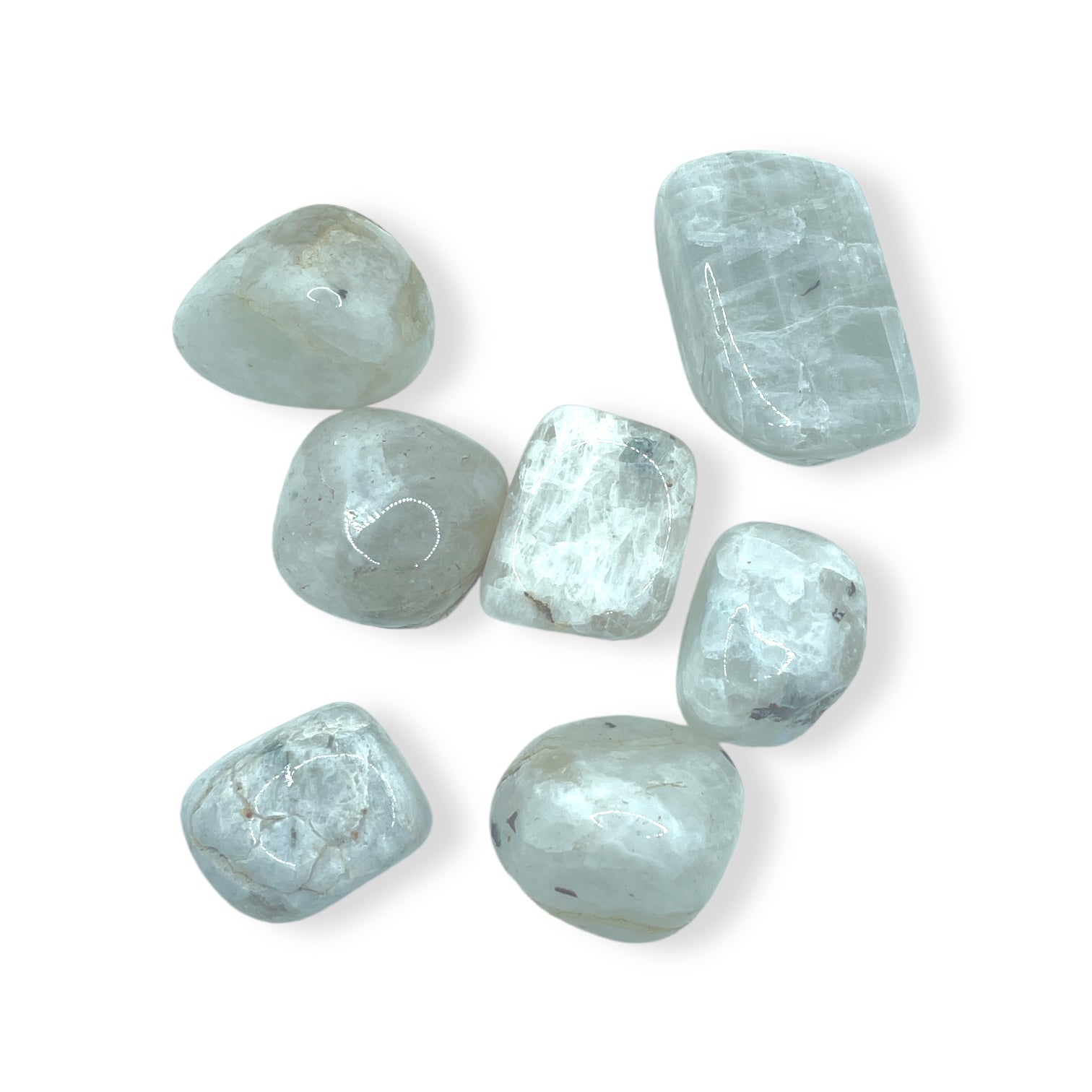 AAA Rainbow Moonstone Tumbled Stone