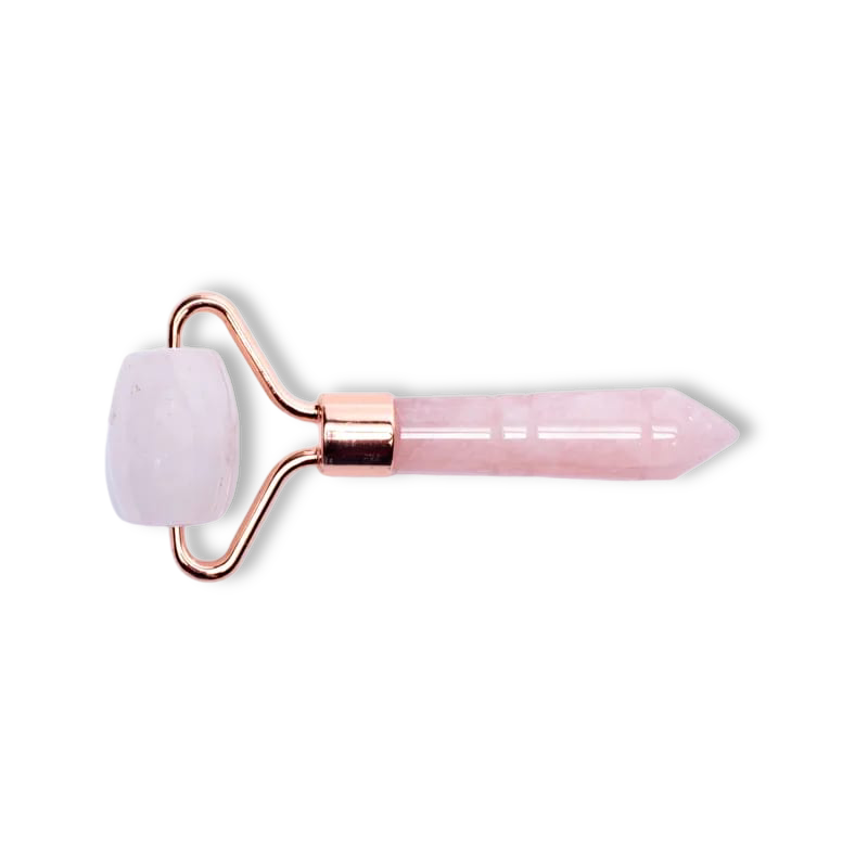 Mini rouleau de massage en Quartz rose AAA