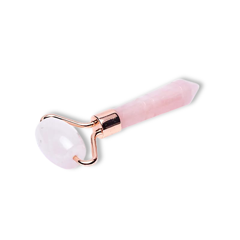 Mini rouleau de massage en Quartz rose AAA