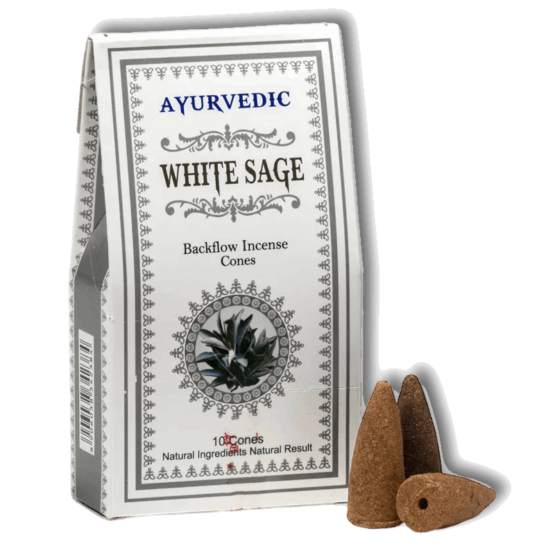 Encens Ayurvedic Sauge blanche cônes backflow