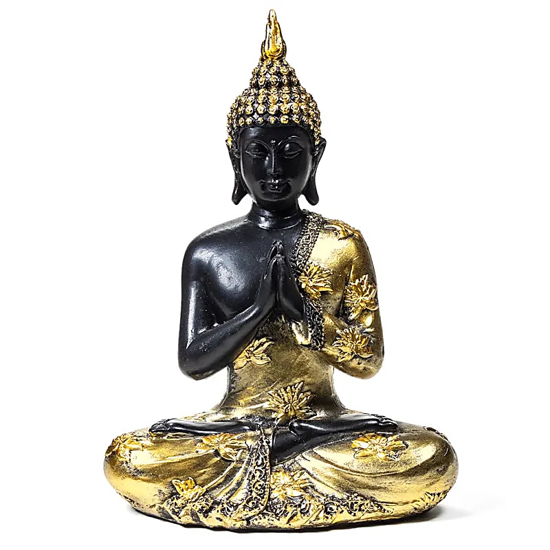 Black and gold Thai style Buddha statue