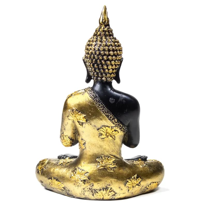 Black and gold Thai style Buddha statue