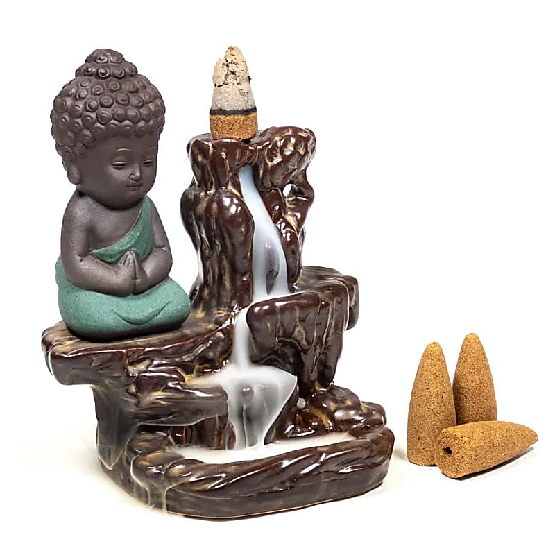 Buddha Ceramic Incense Fountain